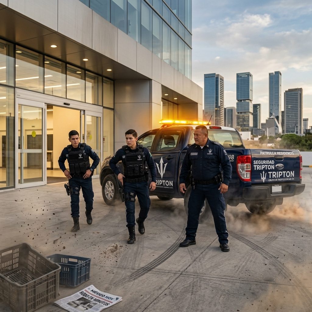 Equipo de respuesta rápida Tripton en edificio urbano