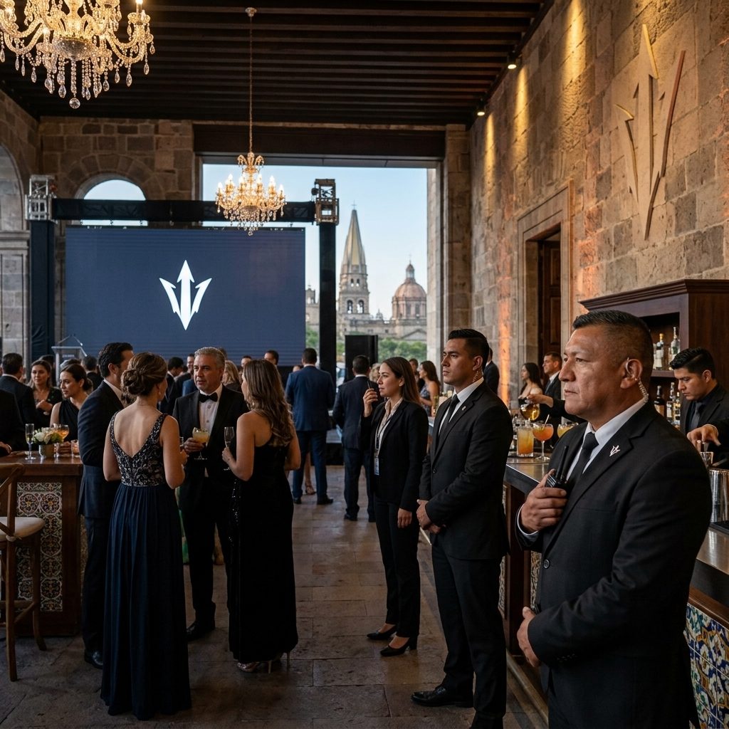 Guardia Tripton en evento de gala formal